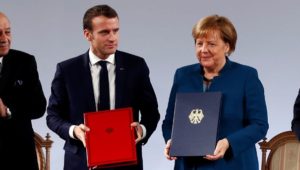 Festakt in Aachen: Merkel und Macron unterzeichen Freundschaftspakt