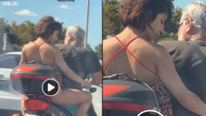Irres Video: Was heiße Frau im Bikini auf dem Motorrad macht, ist total verrückt