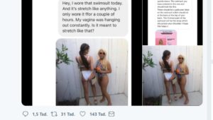 Blondine mit peinlicher Panne: Dieser Badeanzug zeigt viel zu viel – Onlinehändler reagiert sofort